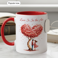 Love Is In The Air Mug – Romantic Couple Coffee Cup – Anniversary Gift for Her or Him – 11oz 15oz Ringer Mug |Mug 133