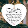 Best Friends are Forever a Piece of Your Heart Quote Christmas Ornament, Sentimental Friendship Gift
