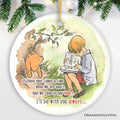 If We're Apart Keep Me in Your Heart Ceramic Ornament, Sentimental Pooh and Friends Quote Christmas Gift