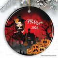 Personalized Witch Halloween Themed Women's Ornament