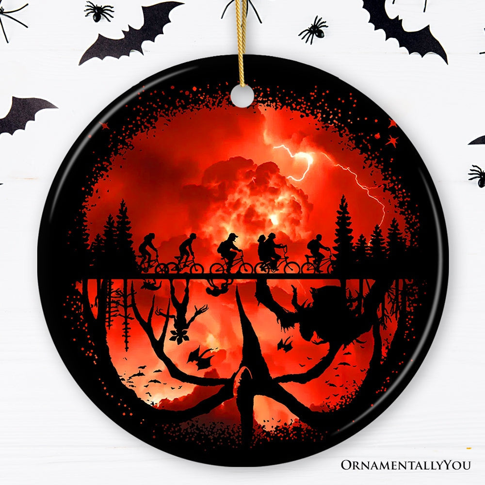 Welcome to the Upside Down Ornament, Vintage Horror Halloween Gift