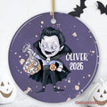 Spooky Vampire Boy Trick or Treat Custom Halloween Ornament