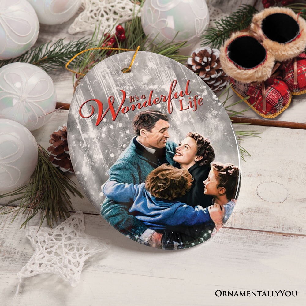 It's a Wonderful Life Ornament, Vintage Movie Christmas Decoration 1940s