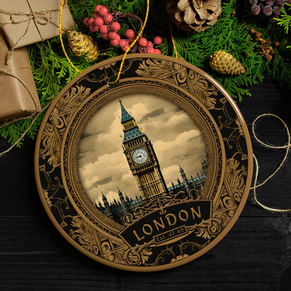 Vintage Victorian Style Big Ben Ornament, London Traveler Souvenir