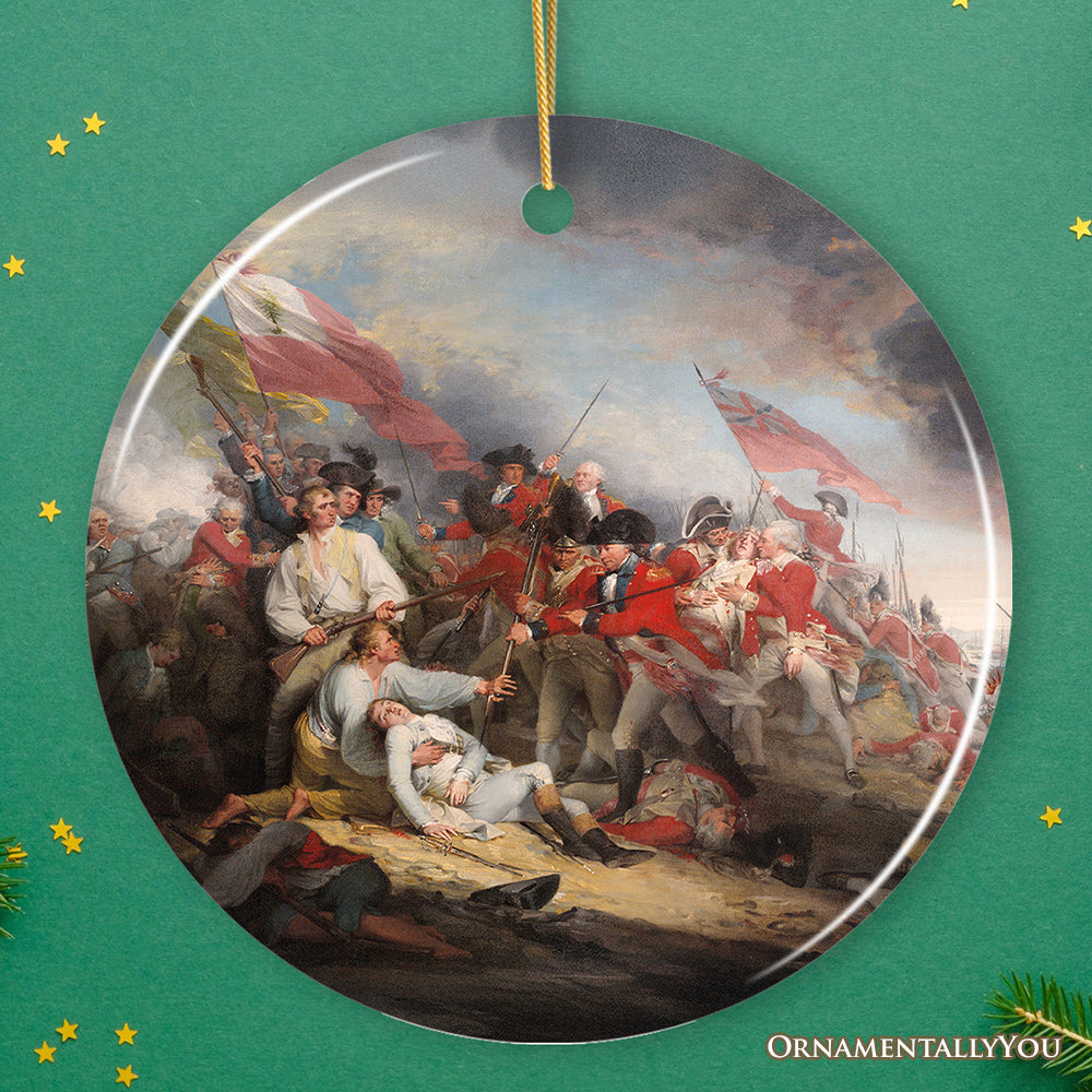 The Death of General Wolfe Christmas Ornament, Benjamin West Vintage Painting American History Gift and Decor
