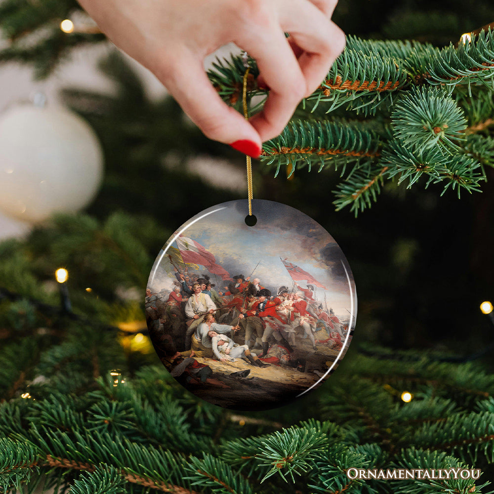 The Death of General Wolfe Christmas Ornament, Benjamin West Vintage Painting American History Gift and Decor
